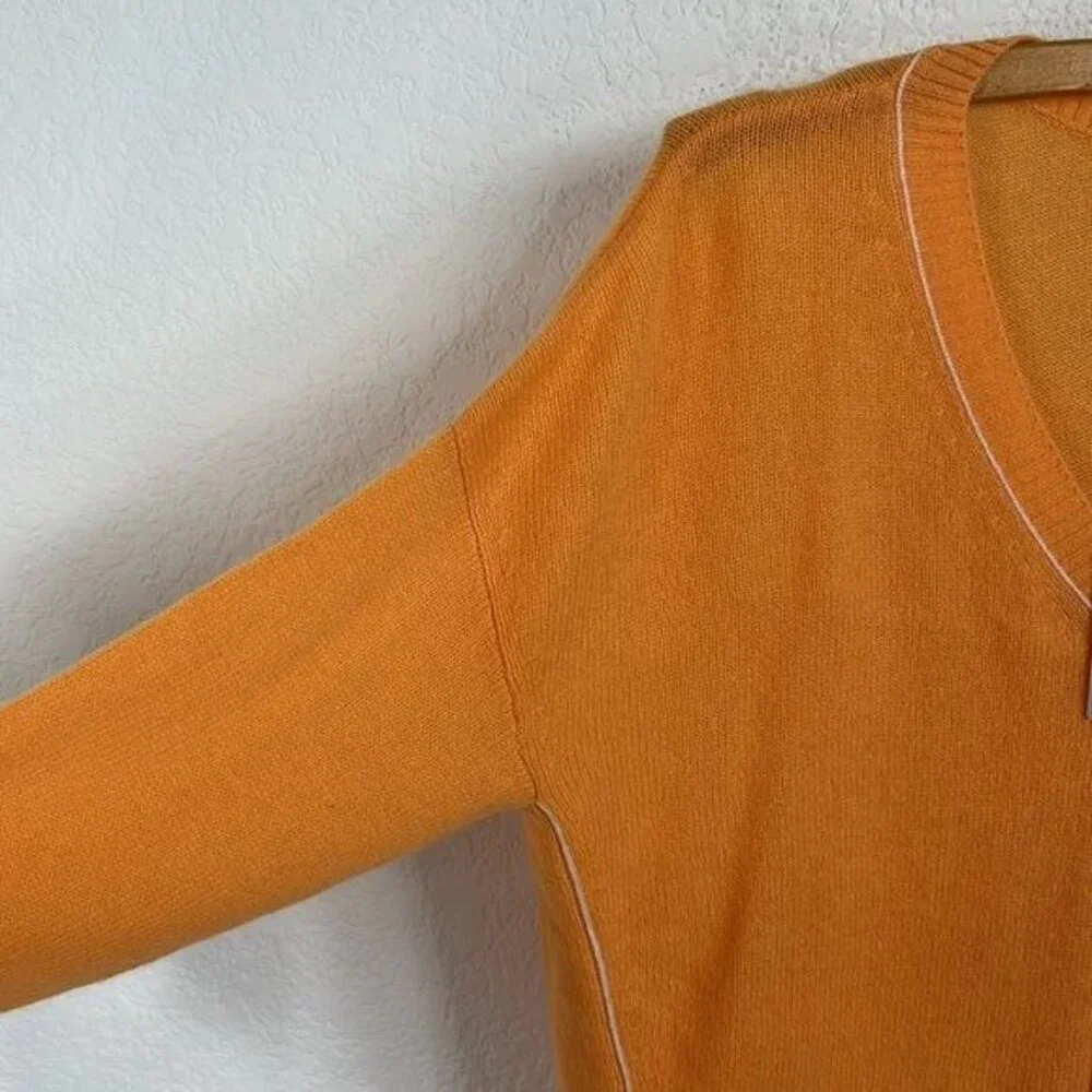Pure Cashmere Gassato Tipped V Neck Sweater - Picture 3 of 8
